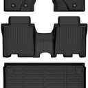 HAFIDI Floor Mats & Cargo Liner Set Fit for 2021-2024 2025 2026 Ford Bronco 4 Door (Not Sport Models) All Weather Protection TPE Anti-Slip Automotive Full Set Floor Liners Custom Accessories - Black