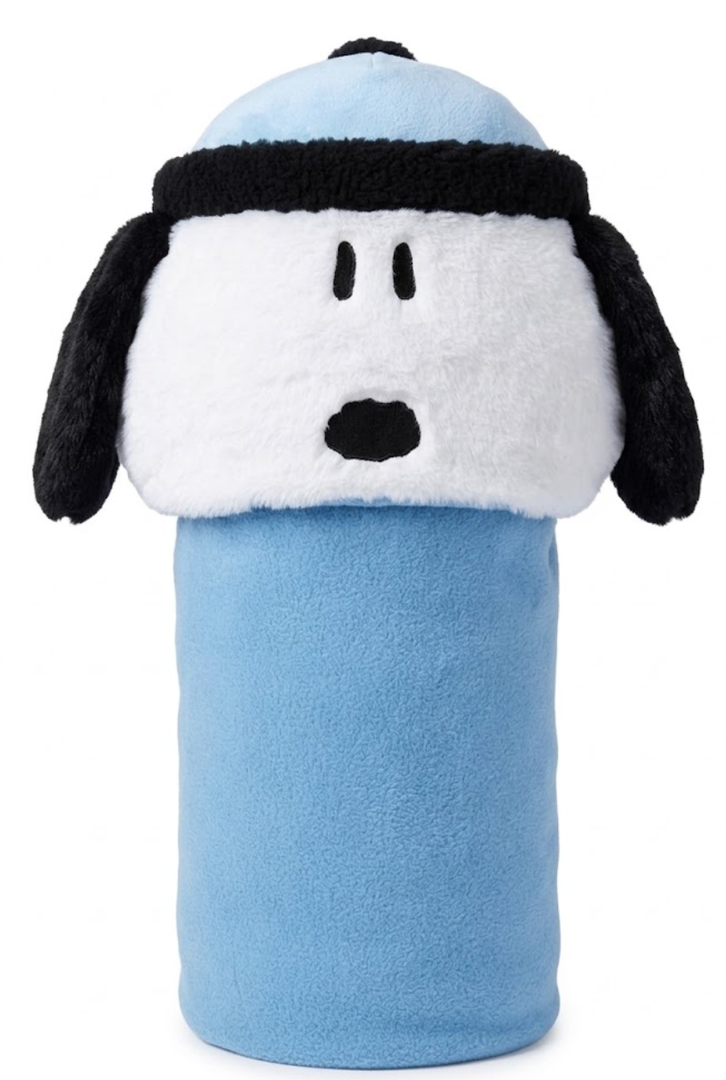 Kids Peanuts Snoopy Hooded Throw Blanket. The Hood is a "Snoopy Head". Fun!