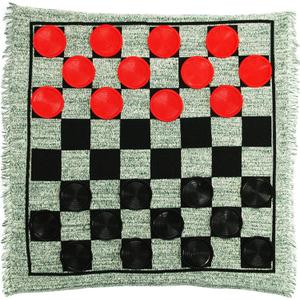 Lulu Home Jumbo Checkers, Giant 3-in-1 Checkers Game Rug Board Game Set, 2 Players Lulu Home Jumbo Checkers, Giant 3-in-1 Checkers Game Rug Board Game Set, 2 Players