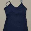 Natural Uniforms Women's Camisole Cotton Stretch Slim-Fit Cami Soft and Breathable Undershirt with Adjustable Strap Tank Top (True Navy Blue) Small