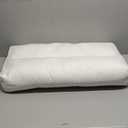 MINUPWELL Knee Pillow for Side Sleepers, 4" Leg Pillow for Side Sleeping, 100% Cotton Fabric Pillow for Between Knees While Sleeping - High Support Alternative for Relieving Leg, Back, and Knee Pain (White)