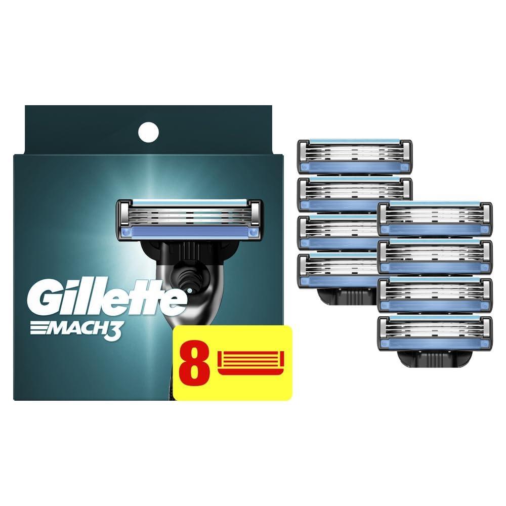 Gillette Mach3 Razor Refills for Men, 8 Razor Blade Refills (8 Count (Pack of 1))