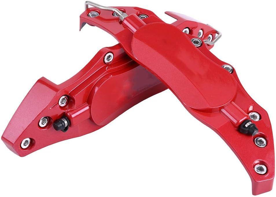 2pcs Aluminum Brake Caliper or Cover for Car Wheel Hub 6in-17in Medium - Brake Caliper Guard and or Cover for Car (Red)