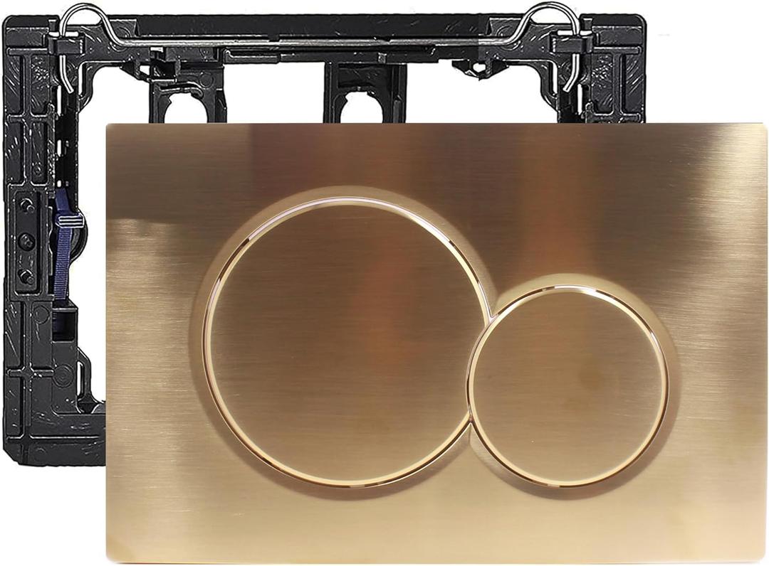 Flush Actuator Plate Compatible with Geberit 115.770.46.6 Wall Mount Toilet Dual Flush Actuator Plate Sigma01, Brushed Gold