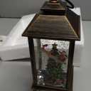 Snow Globe Christmas Lantern Decorations, Musical Snow Globe Lantern with Swirling Glitter, Christmas Tree Lighted C