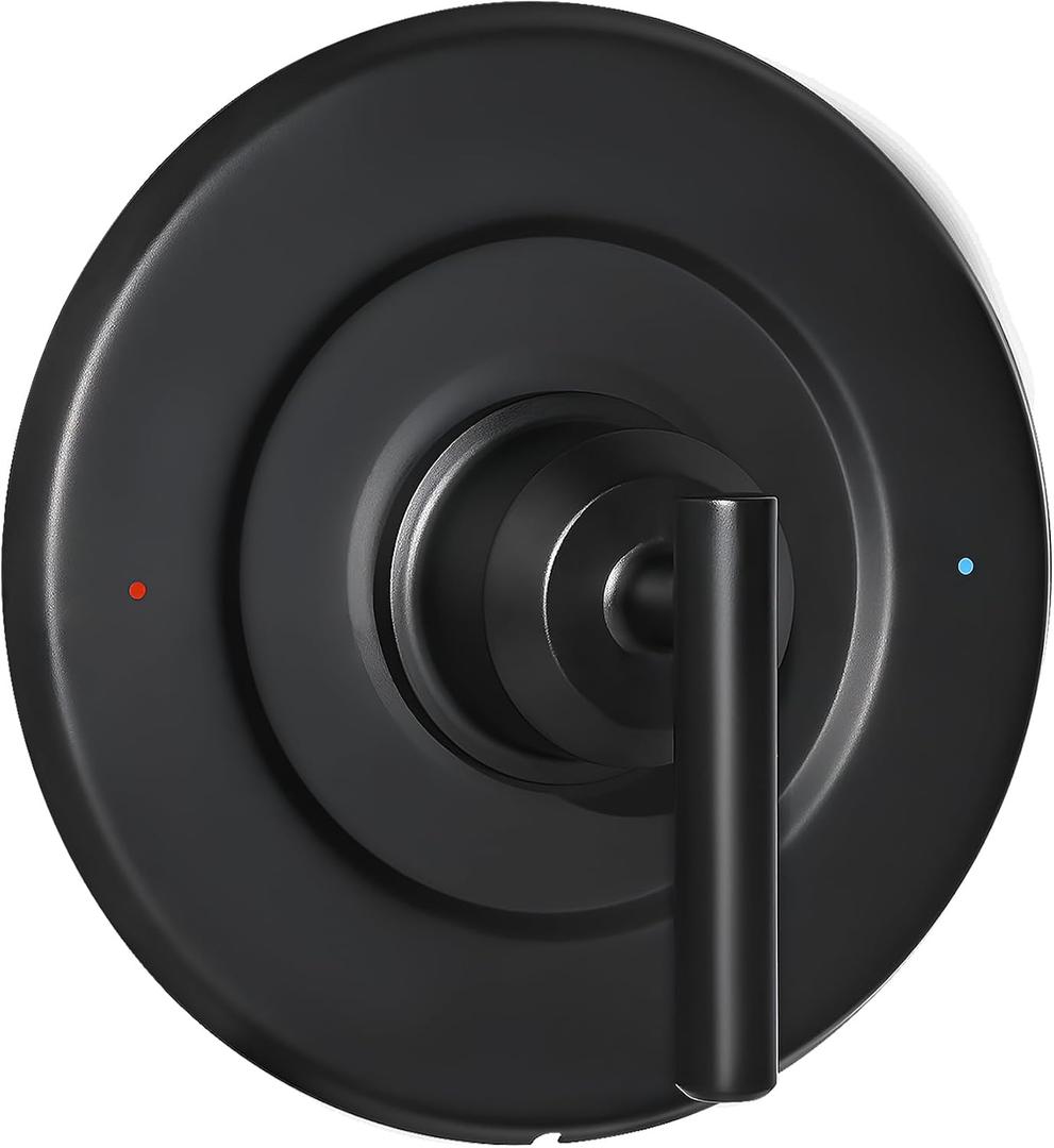 Shower Handle Replacement For Moen T2901BL Gibson Posi-Temp Valve Trim Kit，Matte Black Shower Trim Kit Shower Lever Handle（#2510 Valve Required）