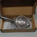 High Pressure Handheld Shower Head, 10-Setting Showerhead, 4.7Detachable Showerhead Set with 5ft Hose, Adjustable Bracket and Built-in Power Wash to Clean Tub, Tile & Pets - Brush Nickel