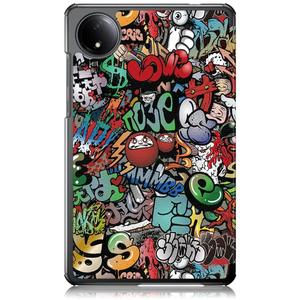 QINOUK Case for Xiaomi Redmi Pad SE 8.7 4G, [Stand Feature] Ultra Thin Smart Cover with Auto Sleep Wake, PU and PC Anti-scratch Protective Case, for Redmi Pad SE 8.7 4G-Doodle