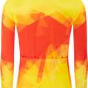 Men's Cycling Jersey Winter Thermal Fleece Long Sleeve Bike Shirts Windproof Cycling Jacket with 3 Pockets (XXL)