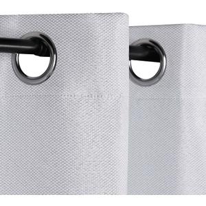 Superior Blackout Curtains, Insulated, Sun Blocking Curtain for Bedroom, Solid, Textured, Living Room Window, Thermal Woven, Jaxon Collection, Set of 2 Panels, 8 Grommets, 52" x 96", Platinum