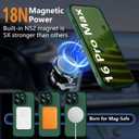 Cufelf Magnetic for iPhone 16 Pro Max Case(Compatible with Magsafe) Full Camera Protection,2+Full Coverage Screen Protector,Translucent Matte,Military Drop Protection Phone Case,6.9",Green