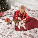 Christmas Quilt Set King Size, Christmas Holiday Decorations Bedspread Set, Soft and Breathable Xmas Quilt Bedding Set (King, 106"x96")