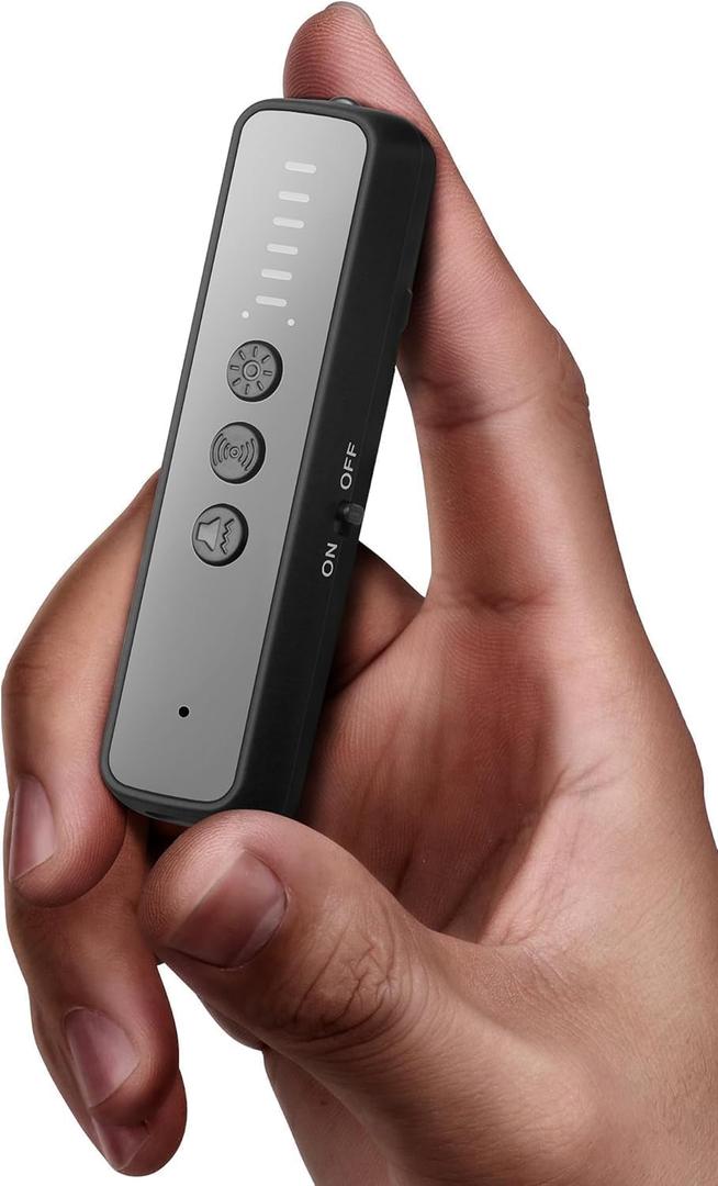 Calpol Hidden Camera Detectors - AI-Powered Anti-Spy Device, GPS Tracker & Bug Detector, Portable RF Signal Scanner for Hotels, Travel, Home & Office with LED (Black)