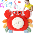 Crawling Crab Baby Toys 6-12 Months - Projection Musical Toys for Babies 0-6 6-12 Months Infant Tummy Time Toys to Sleep Aid Soothers Baby Toys 3 4 5 6 7 8 9 10 11 12 Months Girls Boys Birthday Gifts, Pack of 2
