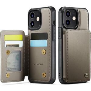 Vinich for iPhone 11 Wallet Case with Card Holder, RFID Blocking Credit Slots Kickstand Shockproof Phone Cover Fit for iPhone 11 6.1" Gray