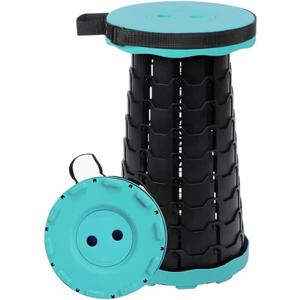 Foldable Telescoping Stool Portable, Retractable Stool for Adults, Upgraded Collapsible Folding Seats with Load Capacity 550lbs, Camping Stools for Adults (Green)