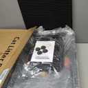 SZEE XL Stainless Steel Litter Box with Lid, Extra Large Metal Covered Litter Box, Stainless Box Easy Clean, Activated Charcoal Odor Control Design, Includes Litter Scoop & Mat & Step, Black