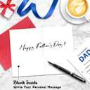 4 x Fathers Day Card for Dad from Daughter Son, Father's Day Dad Gift from Daughter Son Wife, Happy Father's Day Card Gift for Husband Dads Daddy Grandpa Fathers Day Decorations Dad Birthday Card Gifts