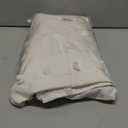 Extra Long Boho Farmhouse Cream Shower Curtain Woven Fabric 84 Inch Ivory Shower Curtain, 72 x 84 Tufted Pleat Floral Puffs Textured Modern Minimalist Ivory Shower Curtain Set with Hooks for Bathroom