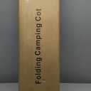 Folding Camping Cot for Adults, Heavy Duty Sleeping Cots with Carry Bag, Double Layer Oxford Portable Travel Camp Cots for Outdoor Camp Beach Home Office (Silver Frame with Gray Pad, 1PACK)