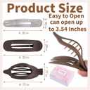 3 x 10 Pack French Flat Hair Clips for Women  Large Matte Flat Claw Clips, No-Slip Hair Clips for Thick & Thin Hair, Strong Hold Styling Barrettes, French Flat Hair Accessories