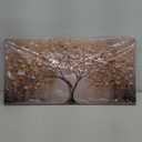 Tree Art Pictures for Wall in Living Room - Gold Canvas Wall Art for Bedroom - Abstract Art Wall Decor for Office Size 20" x 40"