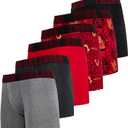 True Religion Men's Boxer Briefs Cotton Stretch Underwear for Men Pack of 6 (Medium, Red)