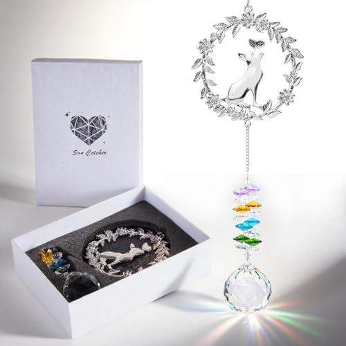 Pet Memorial Suncatcher - Dog Memorial Gifts for Loss of Dog, Cat Bereavement Gifts, Sun Catchers Indoor Window, Crystal Suncatcher for Cat Lovers, Garden Decor, House Decor