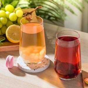 Ftystall Drinking Glasses Set of 3, 16.4oz Highball Glasses, Crystal Clear Tall Water Glasses, Glass Cups for Cocktail, Juice, Iced Tea, Mojito and Smoothies, Clear Glassware Set, Christmas Gifts