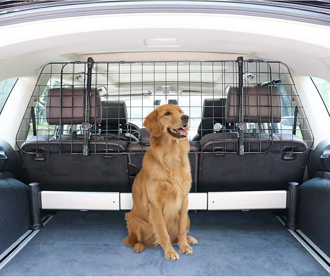 Adjustable Dog Car Barrier for Vehicles, 59.72 x 5.20 x 16.46 in, Black