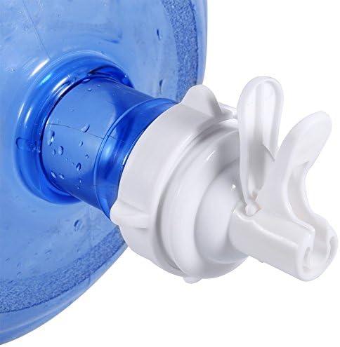 Water Dispenser Valve, 3-5 Gallon Water Reusable Easy Water Switch Lock Flip for 55MM (2.16inch) Crown Top Bottle Includes Lid Dirt Protector