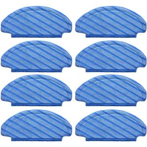 eutop Replacement Washable Mopping Pads Compatible with Ecovacs Deebot T8, T8+, T8 Aivi, N8, N8 Pro/Pro+, N10 Plus, Robot Vacuums and Mops, 8-Pack.