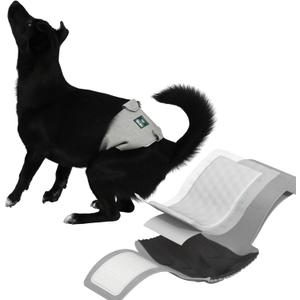 PAWPANG Copper Fit Mate Washable Male Dog Belly Band Kit  1 Reusable Male Wrap with 15 Dog Diaper Liners, Ideal for Senior Dogs, Incontinence, and Marking, M