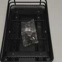 Black Metal Wire Cabinet Organizer Storage, Iron Grid Storage, Tray Net Basket Storage for Office, Home Decoration (Black)