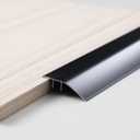 Aluminum Floor Transition Strip, Suitable for Doorways Threshold Ramp Tile Laminate Planks, Bridge The Height Between 0.2-0.5 Inch (2.9Ft x 1.7In, Matte Black)