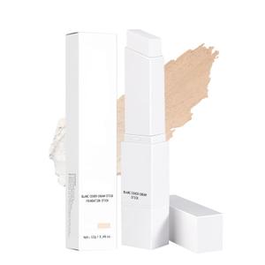 Cover Cream Stick, Color Changing Foundation Stick with Medium Coverage Dewy Finish, Hydrating Concealer Base Makeup, Dual-Ended Detachable Brush for Skin Matching All Skin Tones (fair)
