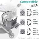 Stroller Cup Holder Fits for UPPAbaby Vista/Vista V2/Vista V3/Cruz/Cruz V2/Cruz V3/Minu/Minu V2/Minu V3/Minu Duo, Holds Different Drink Sizes, One-Hand Quick Install/Remove, Folds with Stroller