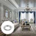 TEHAUX Round Recessed Spotlights Trim Ring with Gu10 Light Holder 3.00X3.00X0.78 Inch Splashproof Ceiling Light Mounting Frame for Wet Rooms and Home Lighting