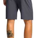 G Gradual Men's Hiking Shorts 7"/9" Lightweight Athletic Shorts for Men Quick Dry Stretch Casual Shorts with 3 Zipper Pockets (9XL, Black)