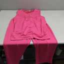 WIHOLL Two Piece Sets for Women Summer Outfits Matching Lounge Sets Wide Leg Crop Pants Vacation Travel (Large, Hot Pink)