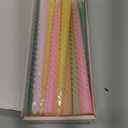 10 Inch Multi-Color Spiral Taper Candles for Home Decoration, 12 Pack Cream Candlesticks for Dinner Party Wedding Holiday