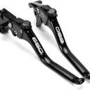 CNC Motorcycle Clutch Brake Lever Compatible with Ninja 650 KRT 650R Z650 RS EX650 Vulcan S 650 VN650 Versys 650 cc KLE650 Handle Brake Levers Brake Clutch Levers (Black)