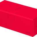 Ultimate Guard Twin Flip'n'Tray 266+, Deck Case for 266 Double-Sleeved TCG Cards + Dice Tray, Red, Independent Magnetic Closure & Microfiber Inner Lining