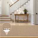 Color&Geometry Door Mat 3'x12' Runner Rug with Rubber Backing, Non Slip Washable Hallway Runner Kitchen Runner Rug, Carpet Runners for Hallway Living Room Bedroom, Beige (Rolled-up NO Creases)