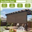 10' 12' Pergola Shade Cover Universal Replacement Canopy Cover Outdoor Durable Fabric Sun Shade Cloth for Deck Patio Porch Backyard Gazebo with Grommets & Weighted Rods, Brown