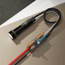 3 Pcs LED 8MM (5/16'') 110V Metal Indicator Light Pilot Lights Black Anodized Waterproof ip67 Red Green Yellow Bule White Signal Lamp(Black Anodized Green 3 Pcs)