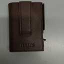 Airtag Wallet for Men,with Money Clip 10 Cards Metal Case Smart Slim Pop Up Credit Card Holder Flip with Magnetic Closure RFID Blocking wallet with Gift Box (Burgundy004)