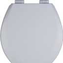 Toilet Seat, Slow Close, Soft Touch, Ultra-Smooth Matte Finish (No Orange-Peel Texture), Premium Moulded Wood, Quick Release, PIKLiDS (Gray, Round)