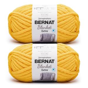Bernat Blanket Extra - 2 Pack of 97 Yards/10.5 oz School Bus Yellow 100% Polyester Yarn