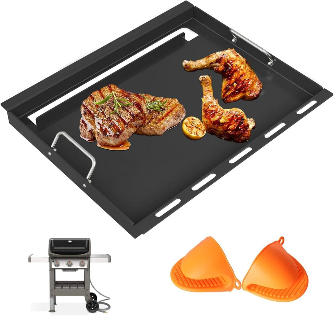 6787 Spirit 300 Full Size Griddle Insert for Weber Spirit I & II 300 Series Grill Accessories Spirit E-310 E-320 E-330 S-310 SP-310, Spirit 2 E310 S-310 Flat Top Griddle, Carbon Steel for 7638 7639 23.5" x 17.7" x 1.6"